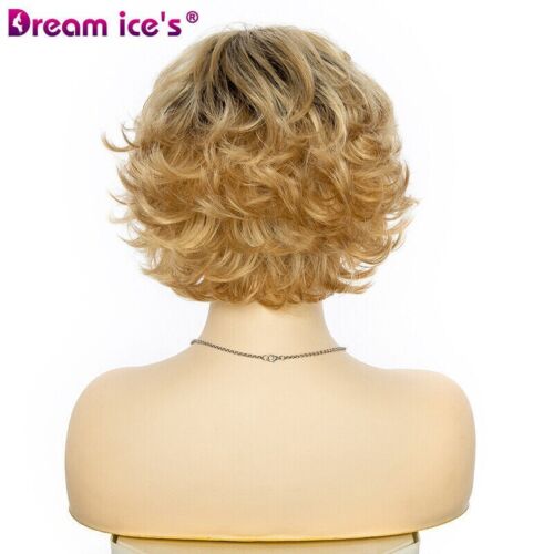 100% Real hair! Fashion Sexy Women Short Blonde Wavy Human Hair Wigs 12In - Picture 3 of 8