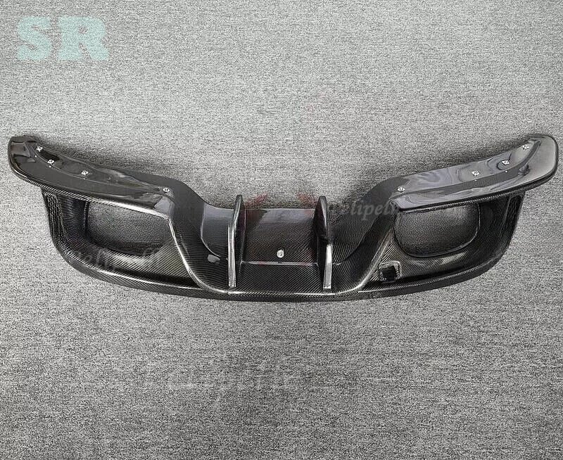 Alerón difusor labial parachoques trasero de fibra de carbono real para Jaguar tipo F 2014-2017 Foto 2 de 4