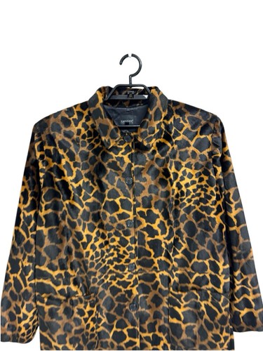 Karen Kane Lifestyle women's animal print blazer button up pockets front size XL - Picture 10 of 14