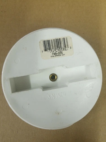 Jones Stephens P49-935 3-1/2" PVC DWV Countersunk Plug With Brass Insert - Picture 1 of 4