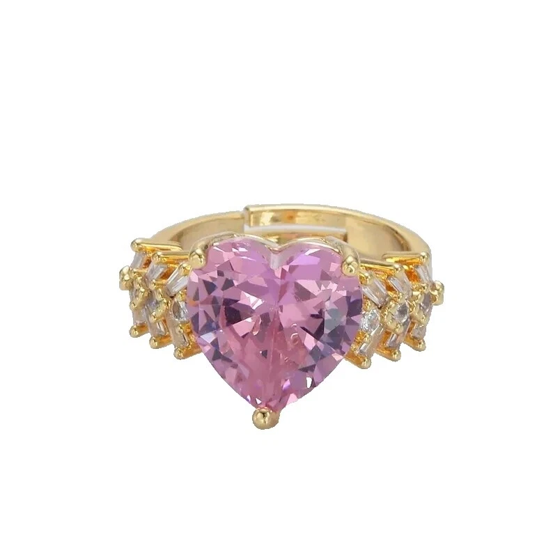 Zafiro Eternidad Anillos de Moda enchapado en oro Amarillo