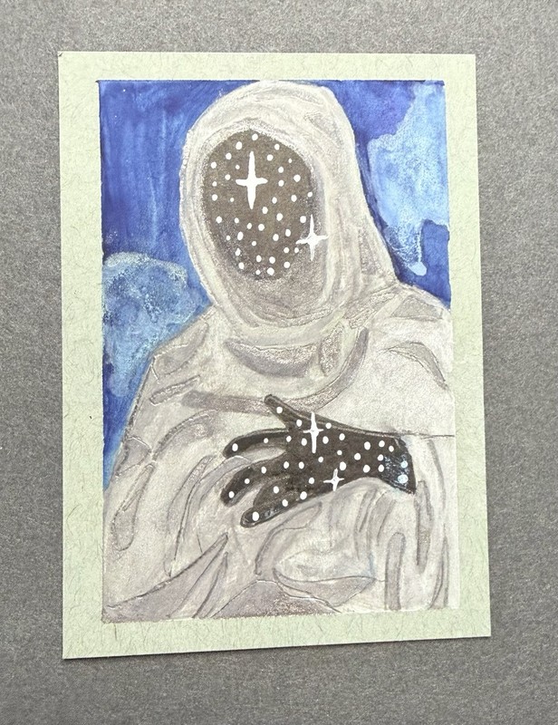 ACEO Original Abstract  CELESTIAL SERIES by Veronica Lee/ beks_and _lo