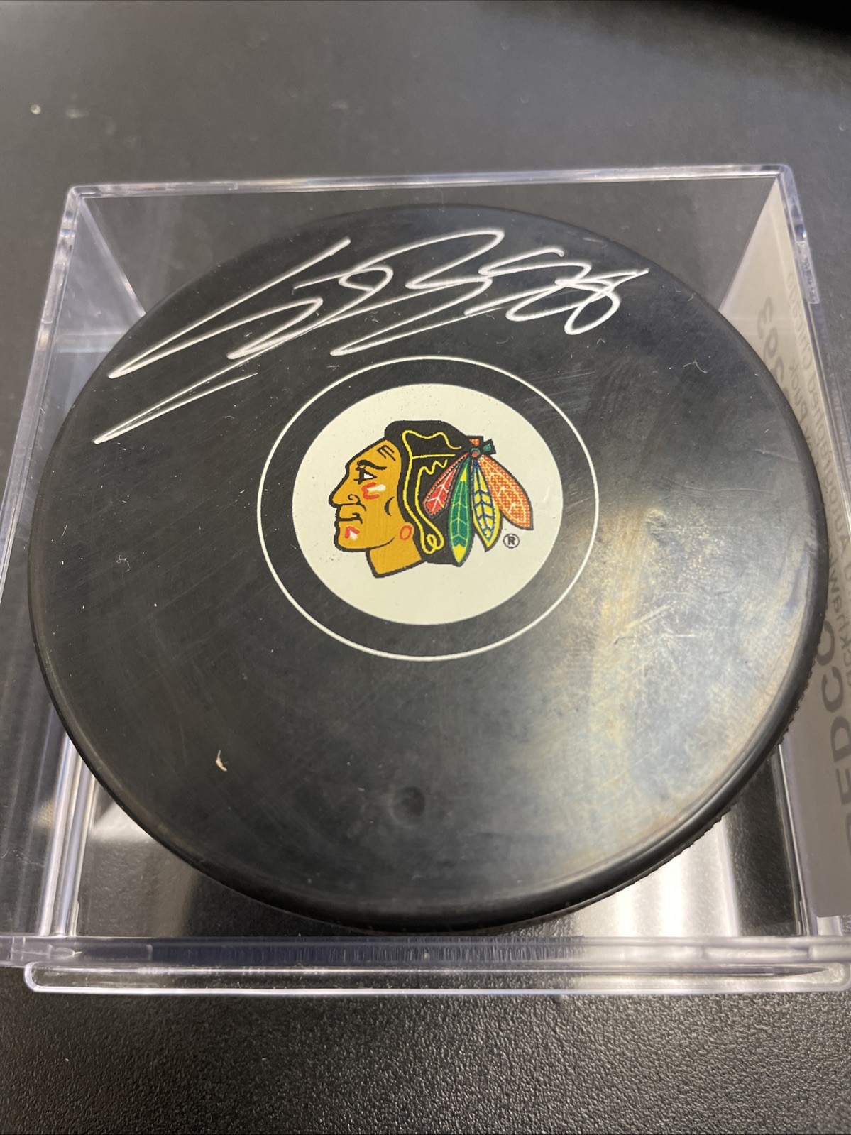 Connor Bedard Autographed Signed Chicago Blackhawks Hockey Puck 