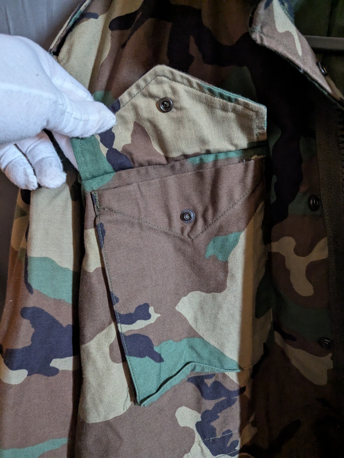 VTG M65 Field Jacket Medium Regular Woodland Camo… - image 6