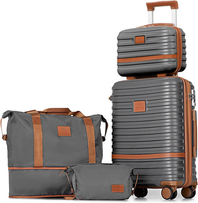 Carry on Luggage 20 Inch Expandable Suitcase with Spinner Wheel, 4 Piece Hard Sh
