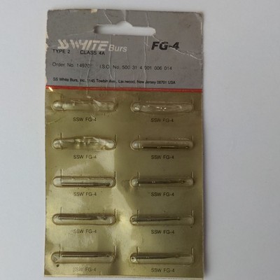 SS White FG-4 Carbide Bur Type 2 Class 4A FG Friction Grip Dentistry