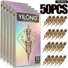 50PCS Mixed Tattoo Cartridge Needles 0.35mm EO Sterilized Disposable RL/RS/RM/M1
