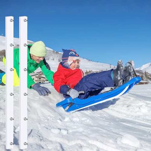 moonoom 6 Pcs Sledding Runner Kit with Nuts and Screws, 47'' × 0.9'' Sled 