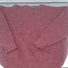 Lord Jeff 70's Pure Wool Vintage Cozy Knit Rust Red Sweater USA Made New