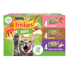 Purina Pate Salmon, Turkey, and Mixed Grilled, Wet Cat Food, 5.5 Oz Can, 12 Pac