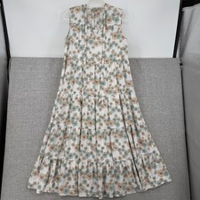 Paul & Joe Uniqlo Floral Maxi Dress Womens Sz M Tiered Cottage Flowy Fairy Boho