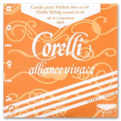 Savarez Corelli Alliance Vivace Violin D String, (Synthetic/Silver), 4/4, Forte