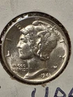 "BUY IT NOW"   1943-P  Mercury SILVER  Dime  💎 GEM BU MS 💎  "BEAMING LUSTER !"