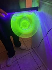 Vintage Green Depression Glass Bowl Likely From The 1920s Era Has A Flaw
