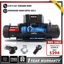 X-bull Winch 12000lbs Synthetic Rope For Truck Trailer 4wd Off-road 12v