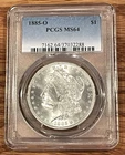 1885 O Morgan Silver Dollar PCGS MS64
