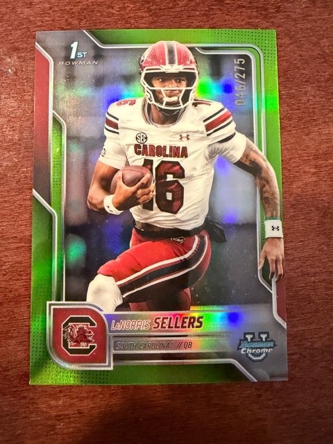 2025 Bowman University Chrome - LaNorris Sellers #168 Lime Green Refractor /275