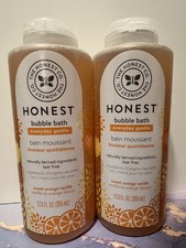 2x Honest Bubble Bath Sweet Orange Vanilla 12 fl oz Everyday Gentle Made in USA