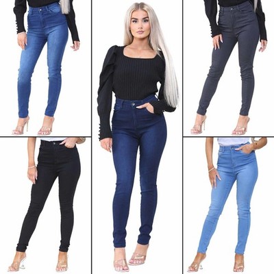 Enzo Damen Skinny Jeans Damen Slim Fit High Waist Stretch Flex Denim Hose