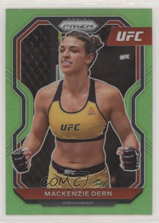 2021 Panini Prizm UFC Neon Green Prizm 74/75 Mackenzie Dern #76 0f9q