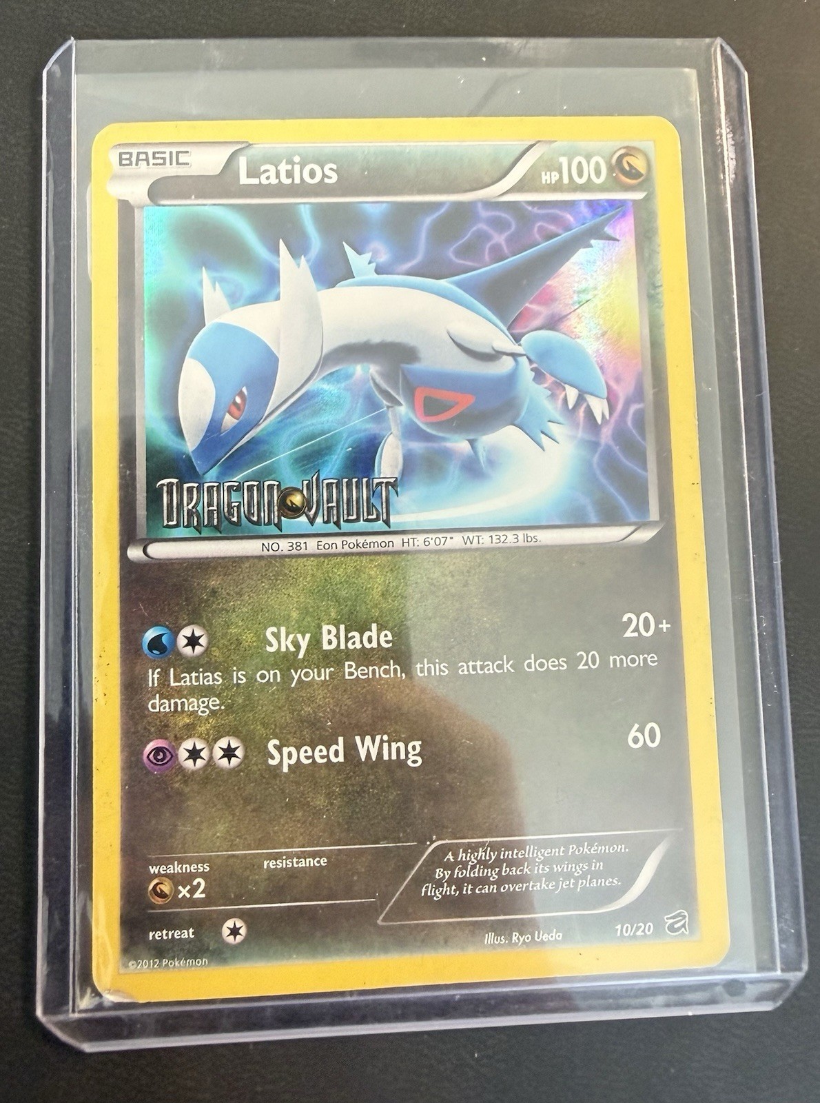 Latios 10/20 BW Dragon Vault Holo Reverse Rare Promo Stamped Pokémon Card TCG LP