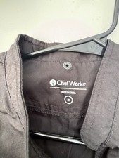 Chef Works Black Short Sleeve Chef Coat with Hat Professional Chef Uniform