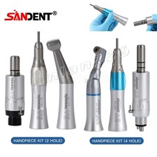Dental Slow Low Speed Handpiece Straight Contra Angle Air Motor 2/4Holes Kit