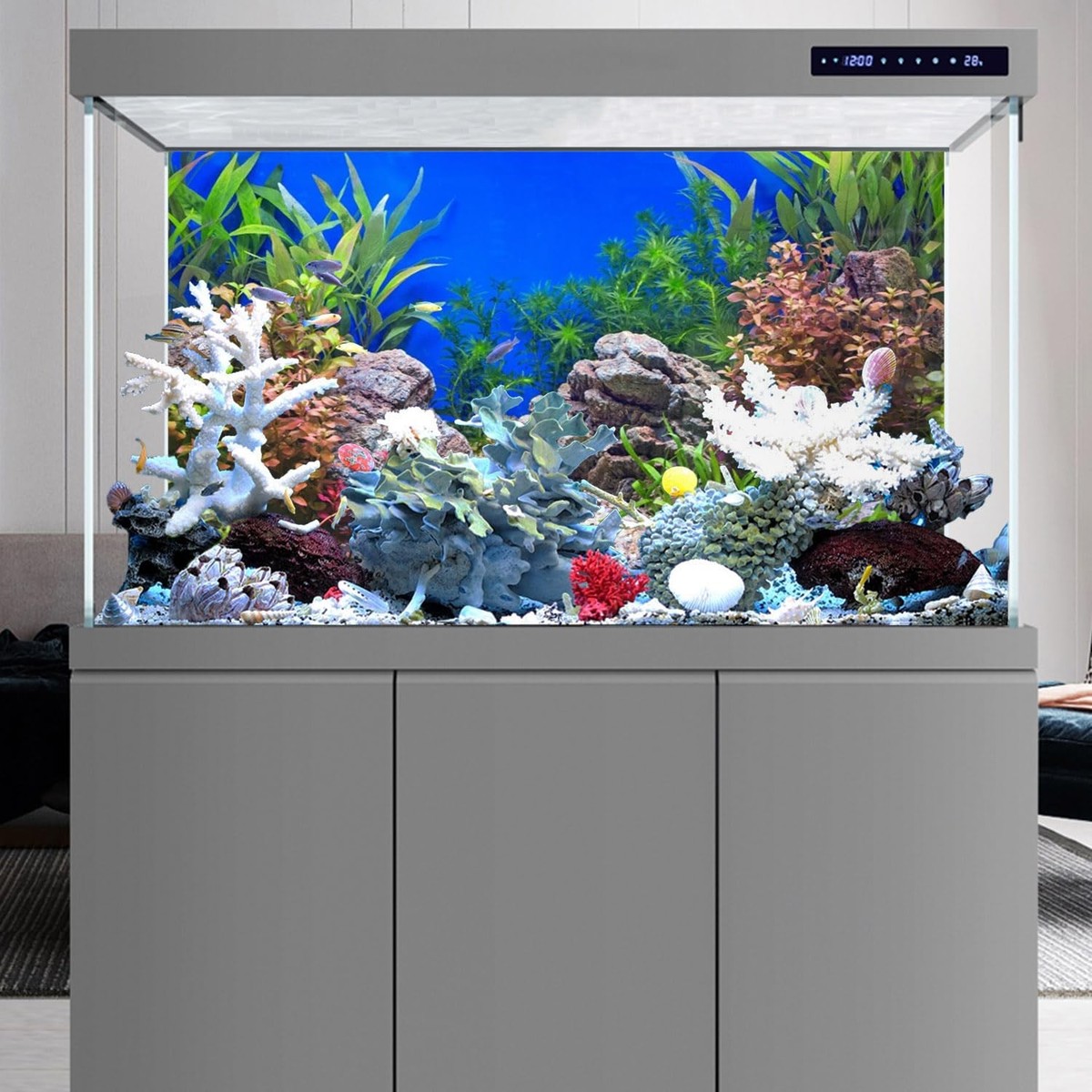 Aquarium Cave Unique Bargains Aquarium Background Poster Double-sided ...