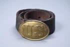 CIVIL WAR U.S. OVAL BUCKLE ON BELT