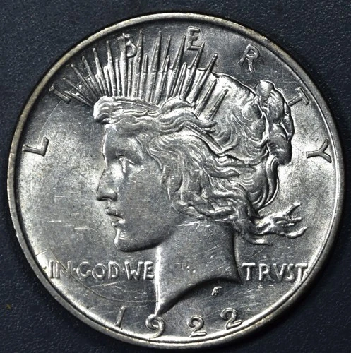 1922-D $1 PEACE SILVER DOLLAR KM# 150 Grade:  AU++ A6044