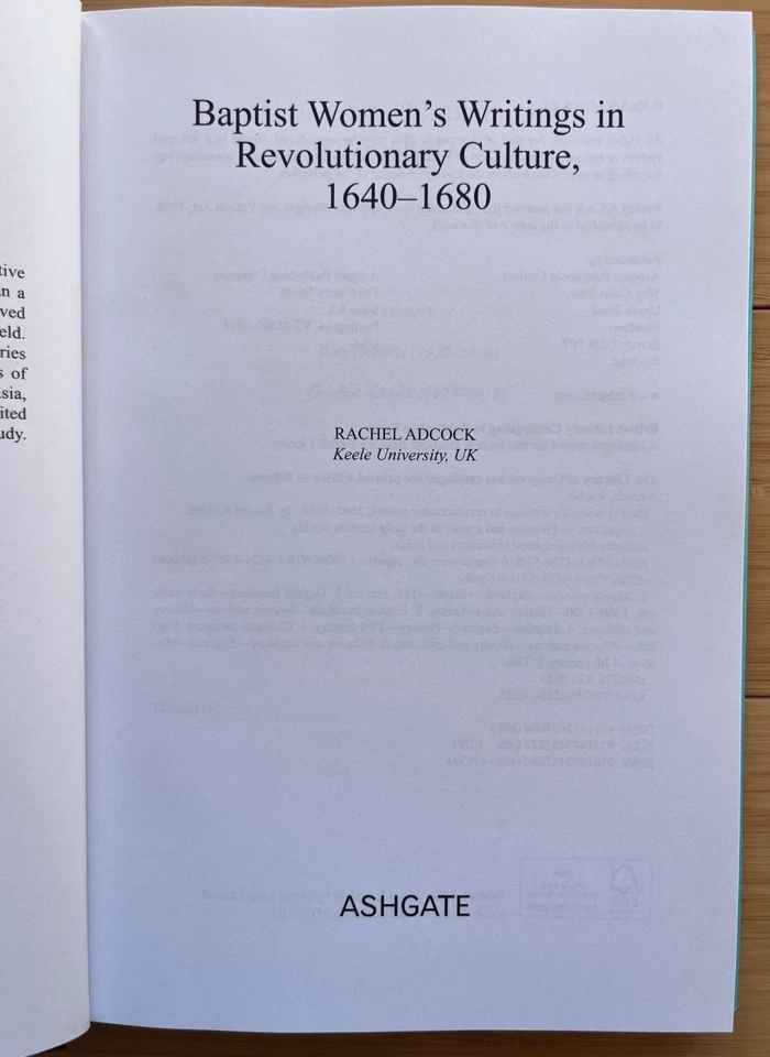 Baptist Women Writings Religious Political History Revolution England 1640-1680 - Image 3 of 4
