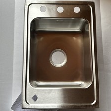 Elkay Lustertone 25" Drop-In Single Bowl Kitchen Sink 18-Gauge Stainless