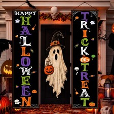 Halloween Decorations - Trick or Treat Porch Banner for Indoor Outdoor Outsid...