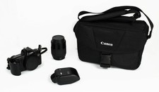 Canon EOS Rebel X 35mm Film Camera w Zoom Lens EF 80-200mm Speedlite 200E Flash