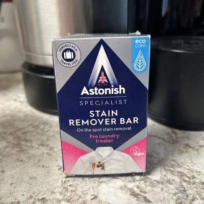 Astonish Stain Remover Bar 75g Pre Wash Laundry Fabric Carpet Vegan