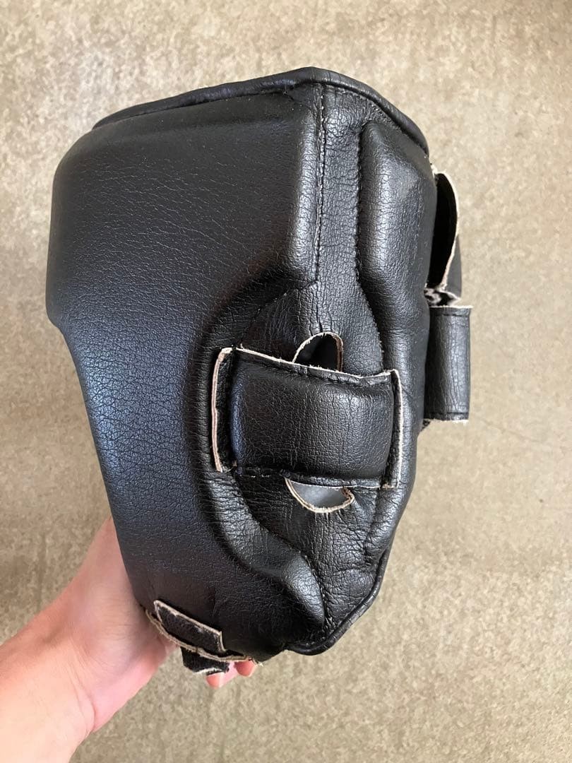 Winning S Black Leather Headgear FG-2300 Open Face Used | eBay
