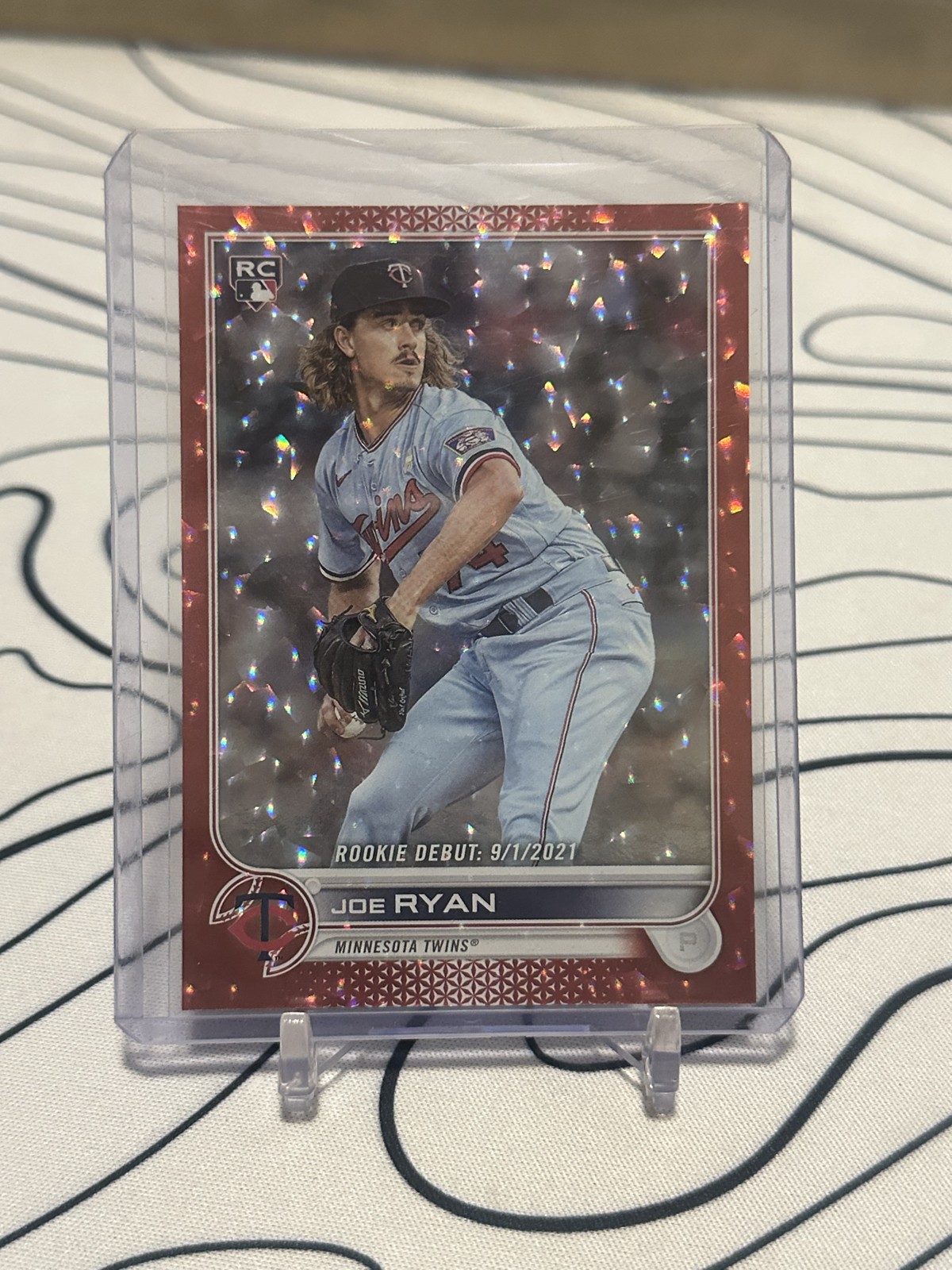 2022 Topps Update Series - Rookie Debut Joe Ryan #US222 Red Foil /199 (RC)