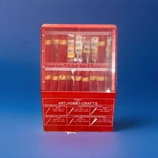 Linzer Retail Display Case for Art Brushes Red Includes Products Pictured