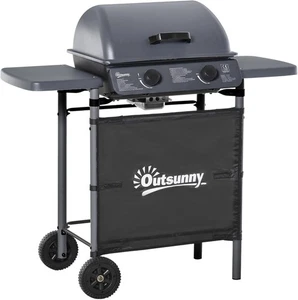Gaz BBQ Barbecue Grill avec grand chariot portatif Propane 2 Brûleur 5.6 kW