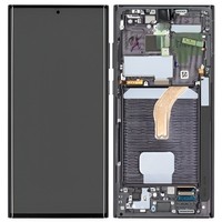 100% Original Samsung Galaxy S22 Ultra S908B Display Bildschirm Rahmen Black