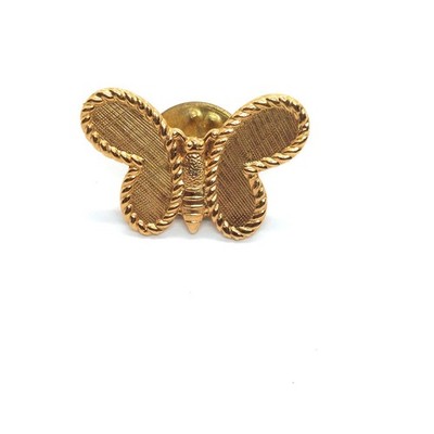 Vintage Butterfly Insect Textured Wings Brooch Pin Nature Garden Lapel Hat Tie