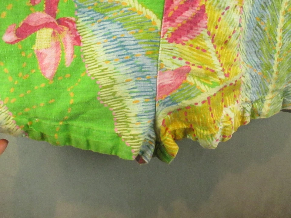 Mameluco Farm Rio Mujer Grande Verde 100% Lino Estampado Tropical Botón Frontal Leer* Foto 4 de 4