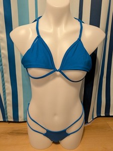 Rivi Swimwear Blue Medium Top and Large Bottom Bikini