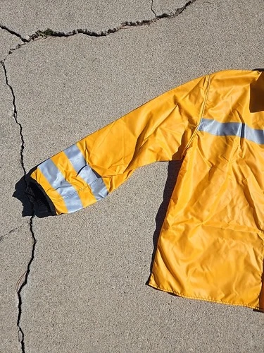 Heavy Weight Hi-Vis Reflective Slicker Jacket (Yellow) Made In USA, NWOT 🔥  image 3