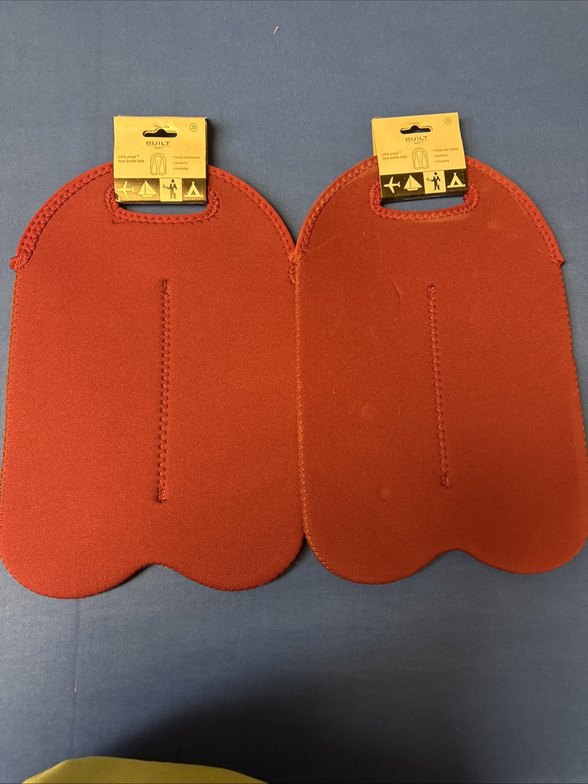 2 Built NYwine Bottle Tote Neoprene Insulated Protects Clink