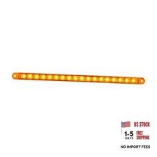 74780 Light Bar 12" Pearl Amber 18 LED, 3 Wires Amber/Amber