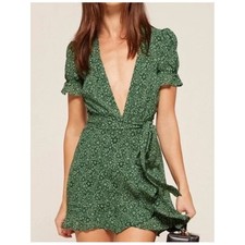 Reformation Lucas Green Dress Size Large