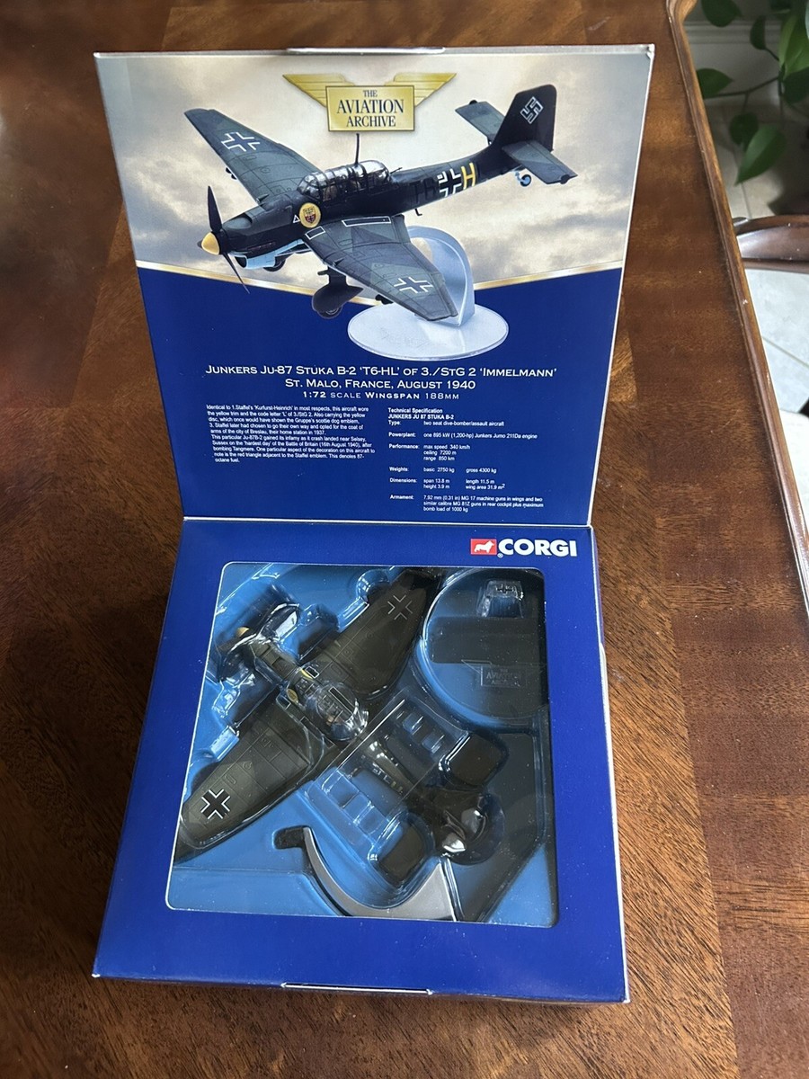 CORGI AVIATION ARCHIVE JUNKERS Ju87B-2 STUKA T6 + HL 3./STG2