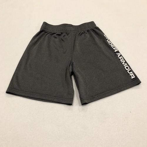 Under Armour Shorts Boys Medium Size 7 Gray White Gym Youth Kids READ - Picture 6 of 10