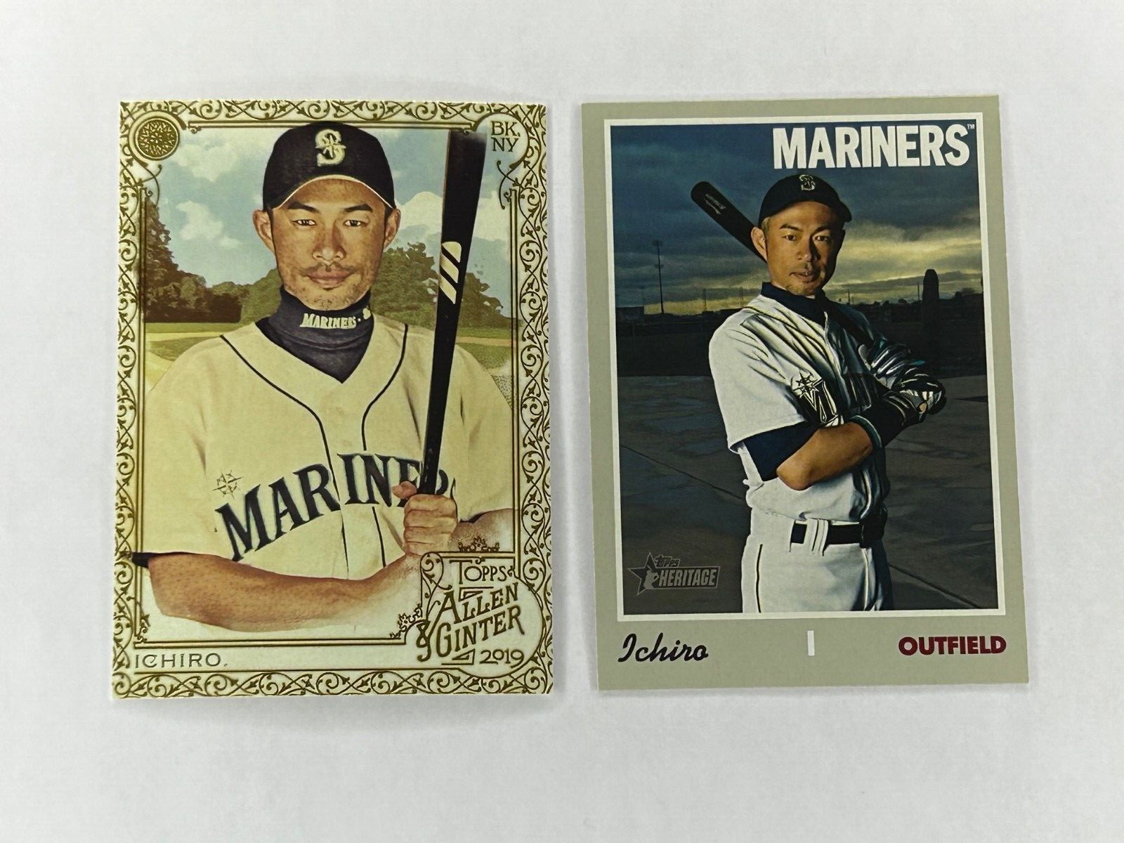 Ichiro Suzuki 2019 Allen & Ginter Gold Frame Hot Box #60 + 2019 Heritage 725 Lot